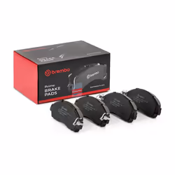 Brake pad set; BREMBO; with acoustic wear warning with anti-squeak plate without accessories; for NISSAN, SUZUKI; AY040NS178, ...