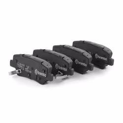 Brake pad set; BREMBO; with acoustic wear warning with piston clip, with anti-squeak plate with accessories; for KIA, HYUNDAI ...