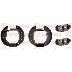 Brake Set, drum brakes; BREMBO; for RENAULT; 7701209591, 7701209591