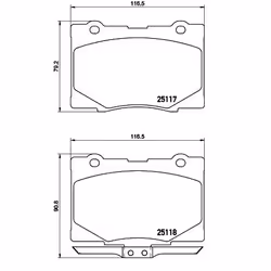 Brake pad set; BREMBO; with acoustic wear warning with anti-squeak plate without accessories; for HONDA, ACURA; 45022SJAE00