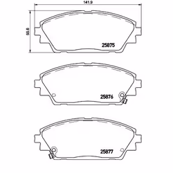 BREMBO P 49 050 Brake pad set with acoustic wear warning with anti-squeak plate without accessories MAZDA: 3 Hatchback, 3 Saloon, CX-30
