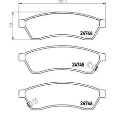 BREMBO P 10 060 Brake pad set with acoustic wear warning with anti-squeak plate without accessories CHEVROLET: Epica KL1
