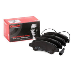 BREMBO P 61 125 Brake pad set incl. wear warning contact with brake caliper screws, with anti-squeak plate with accessories PEUGEOT: Boxer Van