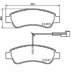 BREMBO P 61 125 Brake pad set incl. wear warning contact with brake caliper screws, with anti-squeak plate with accessories PEUGEOT: Boxer Van - Additional view 4