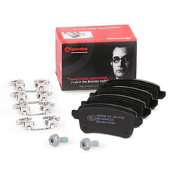 BREMBO P 68 064 Brake pad set excl. wear warning contact with brake caliper screws, with anti-squeak plate with accessories RENAULT: Megane 4