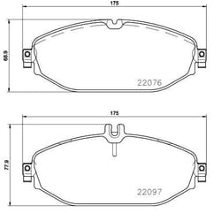 BREMBO P 50 124 Brake pad set prepared for wear warning indicator with brake caliper screws, with anti-squeak plate with accessories