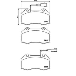 BREMBO P 23 162 Brake pad set incl. wear warning contact with anti-squeak plate without accessories