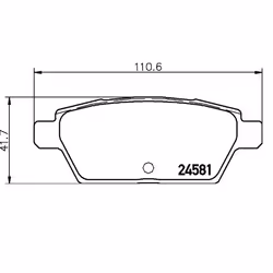 Brake pad set; BREMBO; excl. wear warning contact with anti-squeak plate without accessories; for MAZDA, FORD, FORD USA, MERC ...