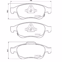 BREMBO P 23 165 Brake pad set with acoustic wear warning with piston clip, with anti-squeak plate with accessories JEEP: Renegade Off-Road, FIAT: 500X - Additional view 5