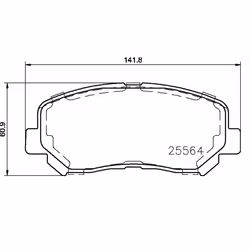 Brake pad set; BREMBO; with acoustic wear warning with piston clip, with anti-squeak plate with accessories; for JEEP, CHRYSL ...