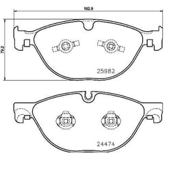 BREMBO P 36 029 Brake pad set prepared for wear warning indicator with piston clip, with anti-squeak plate with accessories JAGUAR: F-Type Coupe