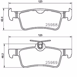 BREMBO P 61 126 Brake pad set excl. wear warning contact with anti-squeak plate without accessories PEUGEOT: 308 II Hatchback, 308 SW 2 - Additional view 5