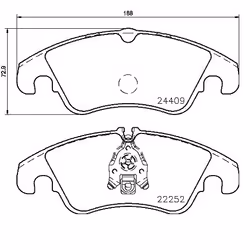 BREMBO Prime P 85 145 Brake pad set incl. wear warning contact with brake caliper screws, with piston clip, with anti-squeak plate with accessories