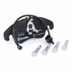 BREMBO Prime P 85 145 Brake pad set incl. wear warning contact with brake caliper screws, with piston clip, with anti-squeak plate with accessories