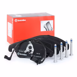 BREMBO Prime P 85 145 Brake pad set incl. wear warning contact with brake caliper screws, with piston clip, with anti-squeak plate with accessories - Additional view 4