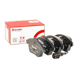 BREMBO P 85 146 Brake pad set incl. wear warning contact with piston clip, with anti-squeak plate with accessories VOLKSWAGEN: Golf 5