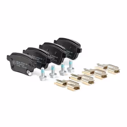 BREMBO P 59 086 Brake pad set with acoustic wear warning with brake caliper screws, with anti-squeak plate with accessories VAUXHALL: Adam, Corsa Mk4