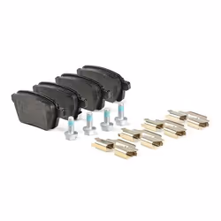 BREMBO P 59 086 Brake pad set with acoustic wear warning with brake caliper screws, with anti-squeak plate with accessories VAUXHALL: Adam, Corsa Mk4