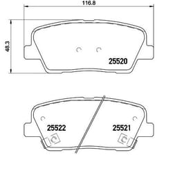 BREMBO P 30 081 Brake pad set with acoustic wear warning with piston clip, with anti-squeak plate with accessories KIA: Stinger Hatchback