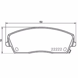 Brake pad set; BREMBO; with acoustic wear warning with piston clip, with anti-squeak plate with accessories; for CHRYSLER, DO ...