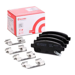 BREMBO P 59 087 Brake pad set with acoustic wear warning with anti-squeak plate without accessories VAUXHALL: Astra Mk6 GTC, Astra Mk6, ZAFIRA Mk3