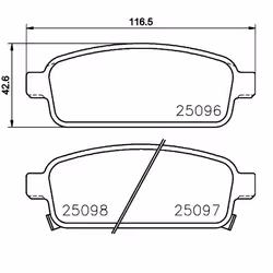 BREMBO P 59 087 Brake pad set with acoustic wear warning with anti-squeak plate without accessories VAUXHALL: Astra Mk6 GTC, Astra Mk6, ZAFIRA Mk3 - Additional view 5