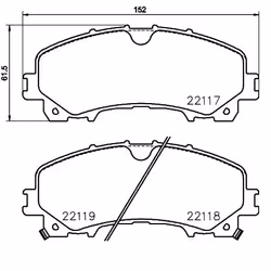 BREMBO P 56 106 Brake pad set with acoustic wear warning with anti-squeak plate without accessories RENAULT: Koleos 2, NISSAN: X-Trail - Additional view 4