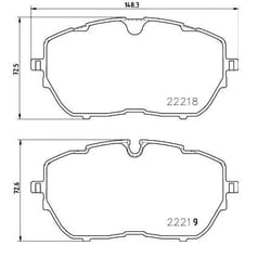 BREMBO P 61 128 Brake pad set excl. wear warning contact with brake caliper screws, with anti-squeak plate with accessories PEUGEOT: 308 II Hatchback