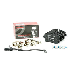 BREMBO P 85 150 Brake pad set incl. wear warning contact with brake caliper screws, with anti-squeak plate with accessories AUDI: A6 C7 Saloon