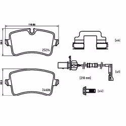 BREMBO P 85 150 Brake pad set incl. wear warning contact with brake caliper screws, with anti-squeak plate with accessories AUDI: A6 C7 Saloon