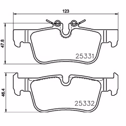BREMBO P 06 094 Brake pad set prepared for wear warning indicator with anti-squeak plate without accessories BMW: 2 Gran Tourer, 2 Active Tourer, X1 - Additional view 4
