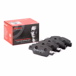 Brake pad set; BREMBO; with acoustic wear warning with anti-squeak plate without accessories; for MAZDA; KAY02648Z, KAY02648Z ...