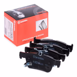 Brake pad set; BREMBO; with acoustic wear warning with anti-squeak plate without accessories; for HONDA, HAVAL; 43022TJBA02, ...