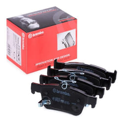 BREMBO P 28 089 Brake pad set with acoustic wear warning with anti-squeak plate without accessories HONDA: CIVIC 10, e, CIVIC 10 Stufenheck