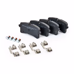 BREMBO P 65 040 Brake pad set prepared for wear warning indicator with brake caliper screws, with anti-squeak plate with accessories PORSCHE: Macan