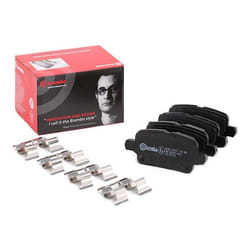 BREMBO P 59 090 Brake pad set with acoustic wear warning with piston clip, with anti-squeak plate with accessories VAUXHALL: Astra Mk7