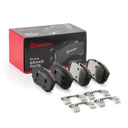 BREMBO P 30 086 Brake pad set with acoustic wear warning with piston clip, with anti-squeak plate with accessories KIA: SORENTO 3