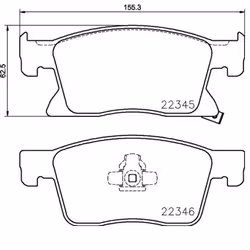 BREMBO P 59 091 Brake pad set with acoustic wear warning with piston clip, with anti-squeak plate with accessories VAUXHALL: Astra Mk7 Kombi - Additional view 4