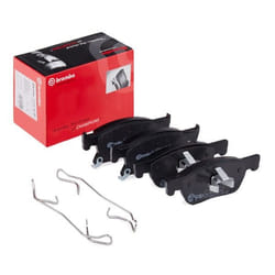 BREMBO P 59 092 Brake pad set with acoustic wear warning with piston clip, with anti-squeak plate with accessories VAUXHALL: Astra Mk7
