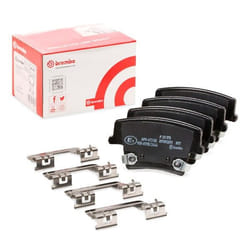 BREMBO P 23 175 Brake pad set with acoustic wear warning with piston clip, with anti-squeak plate with accessories CHRYSLER: 300C Saloon, 300C Touring