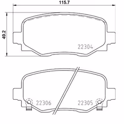 BREMBO P 23 177 Brake pad set with acoustic wear warning with brake caliper screws, with anti-squeak plate with accessories JEEP: Renegade Off-Road - Additional view 5