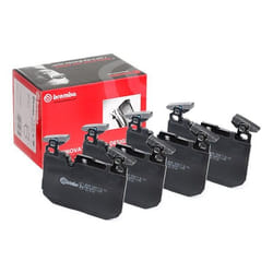 BREMBO P 06 096 Brake pad set prepared for wear warning indicator with anti-squeak plate without accessories, with counterweights BMW: 4 Convertible