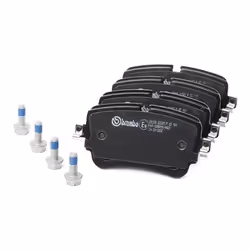 BREMBO P 85 161 Brake pad set excl. wear warning contact with brake caliper screws, with anti-squeak plate with accessories AUDI: Q7, A8 D4