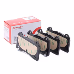 Brake pad set; BREMBO; with acoustic wear warning with anti-squeak plate without accessories; for FORD; 1937442, 2003984, G1F ...