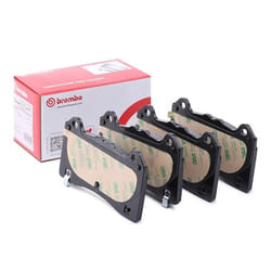 BREMBO P 24 202 Brake pad set with acoustic wear warning with anti-squeak plate without accessories FORD: FOCUS 3