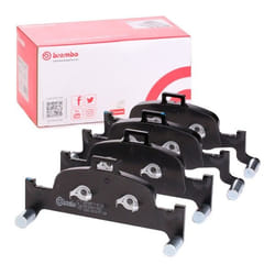 BREMBO Prime P 85 164 Brake pad set prepared for wear warning indicator with piston clip, with anti-squeak plate with accessories, with counterweights