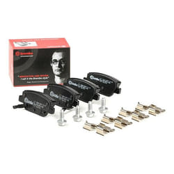BREMBO P 23 179 Brake pad set with acoustic wear warning with brake caliper screws, with anti-squeak plate with accessories FIAT: Tipo Hatchback