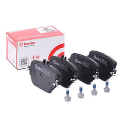 BREMBO P 50 138 Brake pad set prepared for wear warning indicator with brake caliper screws, with anti-squeak plate with accessories