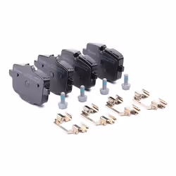 BREMBO P 06 101 Brake pad set prepared for wear warning indicator with brake caliper screws, with anti-squeak plate with accessories BMW: 5 Saloon