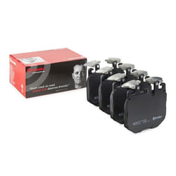 BREMBO P 06 106 Brake pad set prepared for wear warning indicator with anti-squeak plate without accessories, with counterweights BMW: 8 Coupe, X3, X5